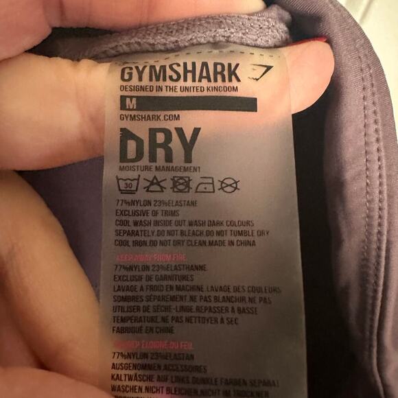 Gymshark Dry Full Length Leggings Moisture Management Purple Size Medium - Picture 3 of 3